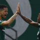 Zagueiro Murilo comemorando gol do Palmeiras na Libertadores 2026